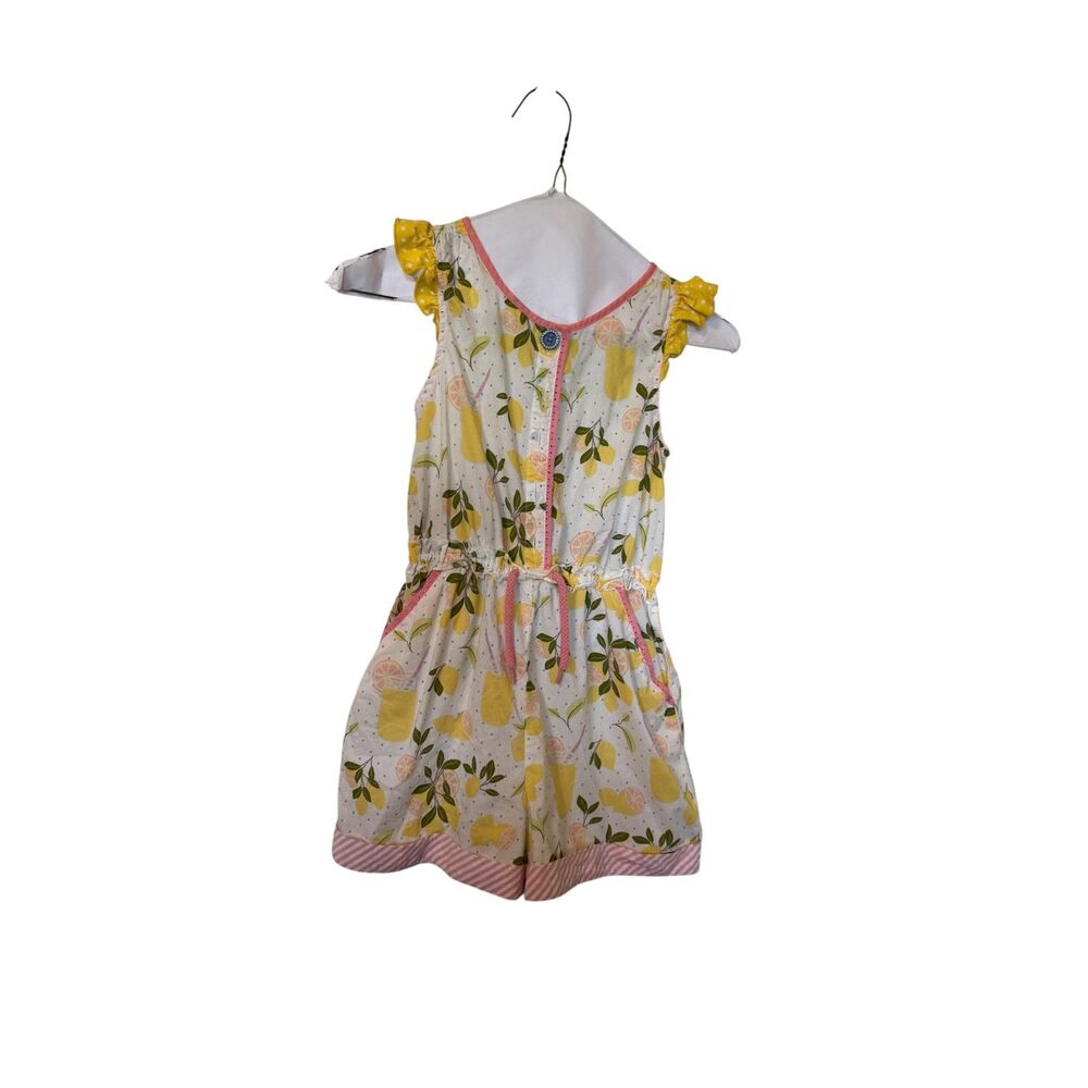 Matilda Jane Lemons Lemonade White Yellow Pink Romper Girls’ Size 8